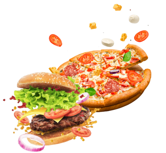 Pizza e Hamburguer